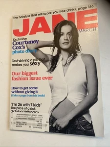 JANE Magazine March 2001 COURTENEY COX Fashion Issue Label Like New - Picture 1 of 3