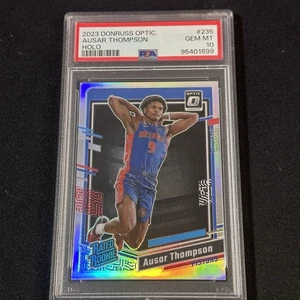2023 PANINI DONRUSS OPTIC HOLO #235 AUSAR THOMPSON ROOKIE RC PSA 10 - Foto 1 di 2