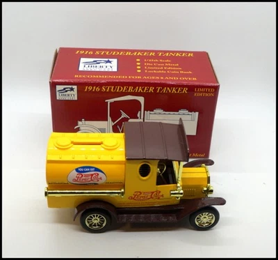 Liberty Classic 1916 Studebaker Pepsi Cola Tanker Diecast Bank Scale 1:25 #R1457 - Image 1 of 4