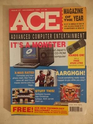RARISSIMA RIVISTA INGLESE ACE ADVANCED COMPUTER ENTERTAINMENT NUMERO 27 (1989) - Immagine 1 di 2