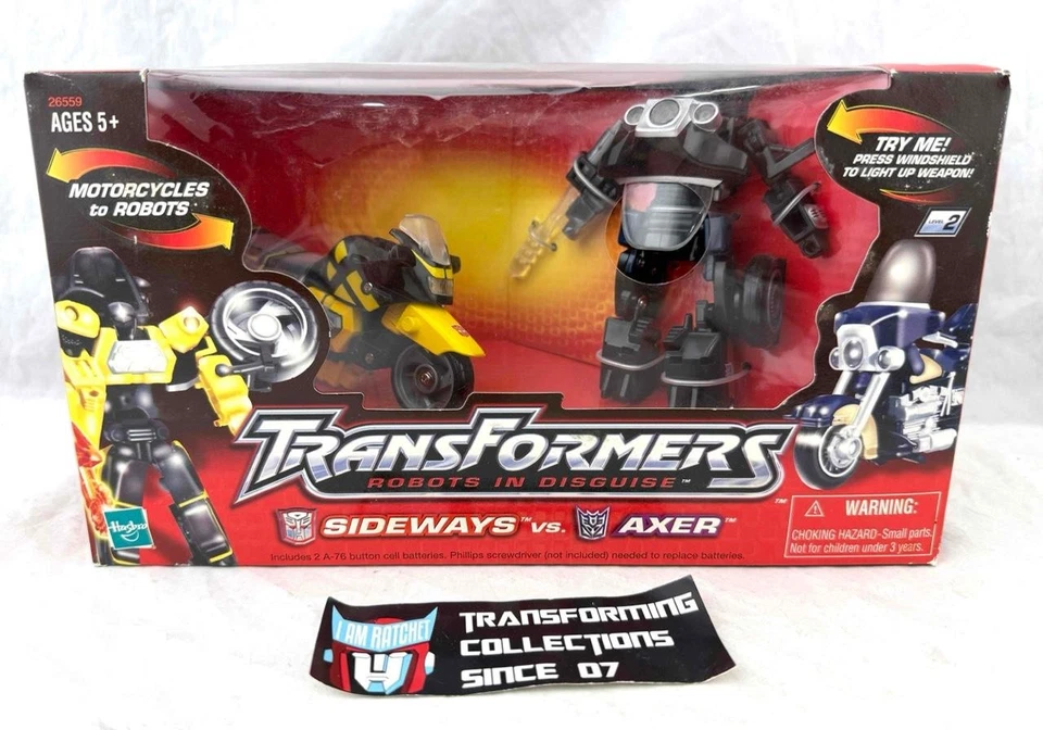 Transformers 2001 Robots In Disguise RID Sideways Vs Axer MISB - Image 1 of 2