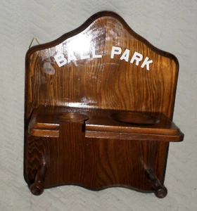 Sehr guter Zustand braun Holz Schläger & Ball Sport Display Regal/Aufbewahrung Aufhänger - Bild 1 von 4