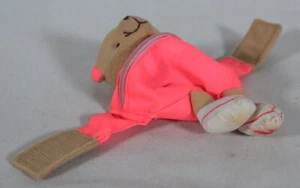 RARO ADORABLE PULSERA OSO ROSA RUSO VINTAGE AÑOS 90 CON MONEDERO CON CREMALLERA - Imagen 1 de 5