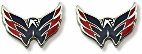 Washington Capitals NHL Silver Post Stud Earrings Charm Logo Cover