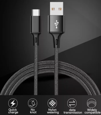 For Galaxy S8 S9 S22 S25 / S22+ Plus Type C USB-C Data Charging Cable - Image 1 of 4