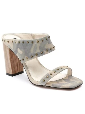 Sanctuary NIB Fatigue Multi (Beige/Grey) Camo SPEARS Block Heel Mule, Size 10 M - Image 1 of 4