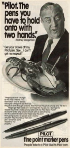 1981 Vintage Print Ad Pilot Pens you hold two hands Rodney Dangerfield Lobster - Picture 1 of 2