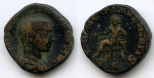 Rare sestertius of Hostilian as Ceasar (250-251 AD), Rome mint, Roman Empire - Picture 1 of 1
