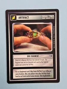 Star Trek CCG ~ NEW Unplayed NM ~ STAR TREK DEEP SPACE NINE ~ ORB FRAGMENT - Picture 1 of 2