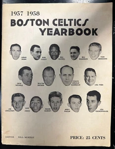 Vintage 1957-58 Boston Celtics Yearbook 1st NBA Championship Russell Cousy - Picture 1 of 1