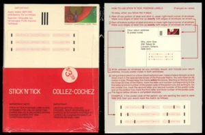 CANADA ST2- Christmas Candle Experimental 'Stick 'N Tick' Label Card (pf66797) - Picture 1 of 1