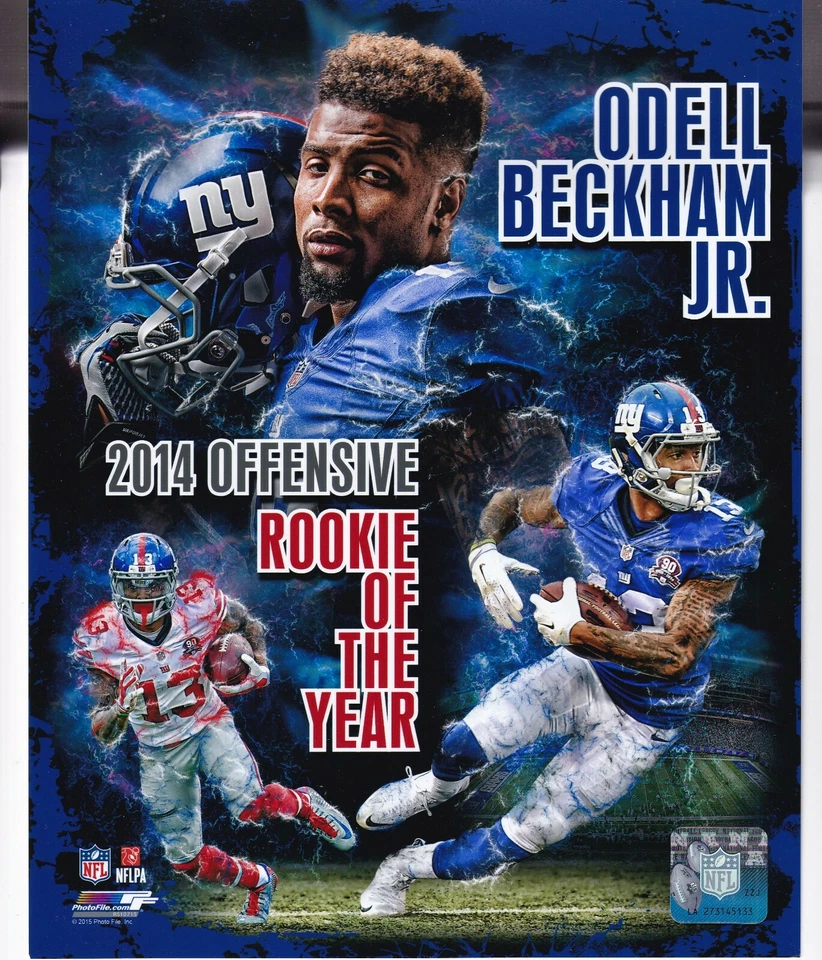 Foto a color Odell Beckham Jr 2014 de los Gigantes de Nueva York 8X10"  Foto 1 de 1