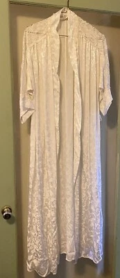 Vintage Christian Dior Robe Antique Lace One SZ Petite I Magnin No Rips Stains - Image 1 of 4