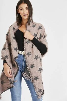 Bufanda metálica con ribete y estrella - rosa polvoriento Foto 1 de 2