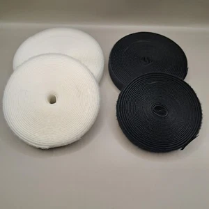 Klettband schwarz u. weiß - Reißverschlüsse endlos schwarz u. creme - Bild 1 von 4