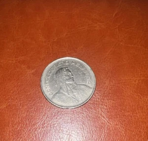 1968-B SWISS SWITZERLAND 5 FR CONFOEDERATIO HELVETICA - Picture 1 of 4