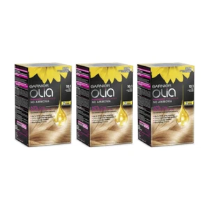 3x Garnier Olia Bold Color de Cabello Permanente 10.1 Rubio Ceniza Muy Claro - POS GRATUITO - Imagen 1 de 9