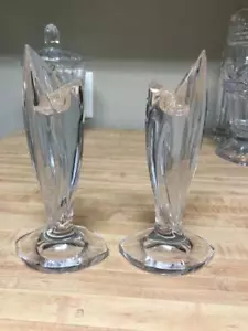 PAAR SCHÖNE WATERFORD KRISTALL PASSENDE KONISCHE KERZENHALTER 7" HOCH - Bild 1 von 1