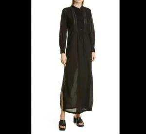 NWT Nili Lotan Risette Dress Black Super Sheer Small - Picture 1 of 4