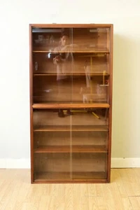 CUMBRAE FURNITURE BY MORRIS OF GLASGOW BOOKCASE DISPLAY CABINET GLAZED DOORS - Picture 1 of 24