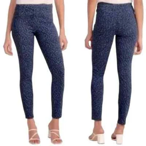 Spanx Women's Blue Animal Print JEAN-ISH Ankle Leggings, Size Small (2-4) - Picture 1 of 9
