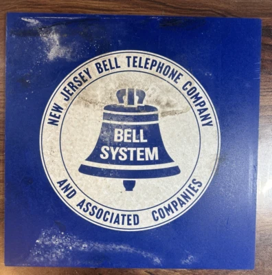 New Jersey Bell Telephone Company Two Sided Plastic Sign - Vintage with wear - Image 1 of 4