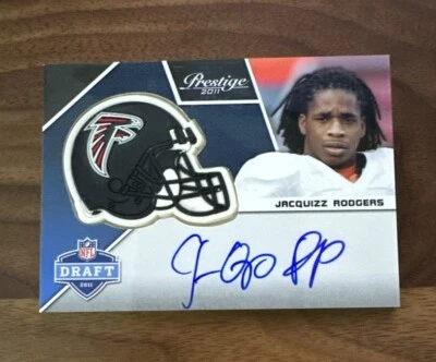 2011 Prestige Pro Helmets Autographs #26 Jacquizz Rodgers, Atlanta Falcons - Image 1 of 2