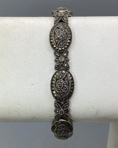 Judith Jack JJ Sterling Silver Marcasite Bracelet - Picture 1 of 6