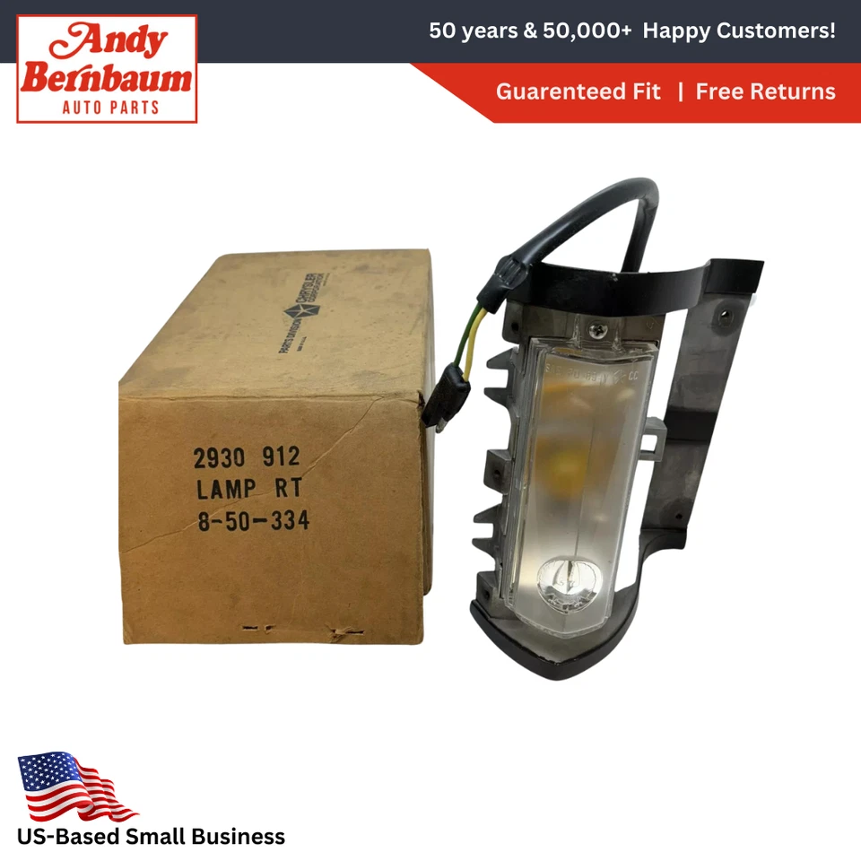 Chrysler Imperial 1969 conjunto de lámpara de estacionamiento delantera derecha 2930912 nuevo en stock Foto 1 de 4