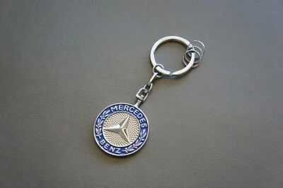 Genuine Mercedes-Benz Vintage Classic Star Logo Silver Stainless Steel Keychain - Image 1 of 4