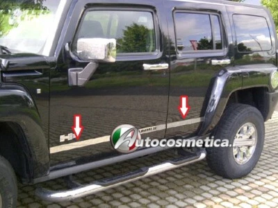 Modanature 4 porte laterali in acciaio cromo per Hummer Hummer H3 2005-2010 - Imagen 1 de 3