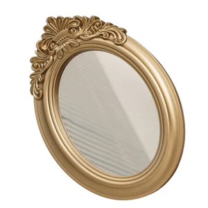 Vintage Table Mirror Desk Mirror Serving Tray Dresser Vintage Oval Display - Picture 1 of 12