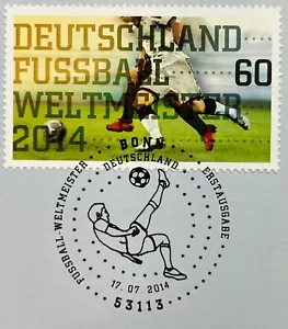Germany, 2014 World Cup „Ersttagsblatt“ First Day Card, Michel 3095 ETB, ExF - Picture 1 of 3