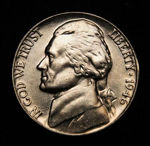 1946 Jefferson Nickel Full Steps - Picture 1 of 2