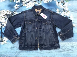 Vintage GAP Denim Big Kids Unisex Trucker Jean Jacket Large Size 10 Heavy EUC - Picture 1 of 5