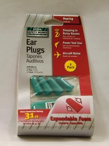 Safety Works Expandable Foam Ear Plugs 1 pkg. (2 pair) NRR 31dB Free Ship - Picture 1 of 1