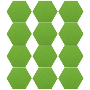 12 Pcs Soundproof Felt Decorative Panel Office Bulletin Boards Hexagon Pin - Picture 1 of 12