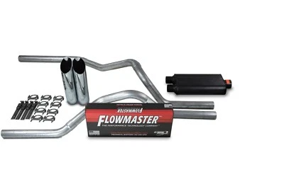 Chevy GMC 1500 Truck 07-14 2.5" Dual Exhaust Kits Flowmaster 50 Series Slash Tip — 第 1/4 张图片