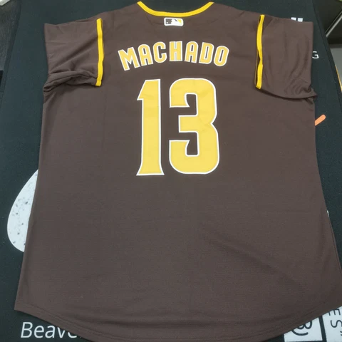 Manny Machado #13 San Diego Padres Brown Cool Base Stitched Jersey Pick Size Cover