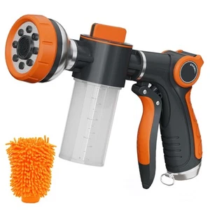 Garden Hose Nozzle,8 Patterns Hose Sprayer High Pressure,Heavy Duty Dog Wash,... - Picture 1 of 7