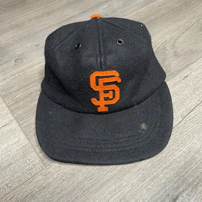 Vintage 60s SF Giants Hat RARE Black Wool San Francisco USA - Image 1 of 4