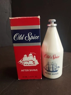 Neu im Karton Vintage Shulton Old Spice After Shave Glasflasche voll 4 1/4 Unzen - Bild 1 von 4
