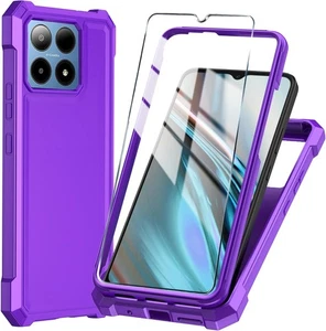 for Boost Summit 5G Phone Case with Tempered Glass Screen Protector,Slim Soft Si - Picture 1 of 7