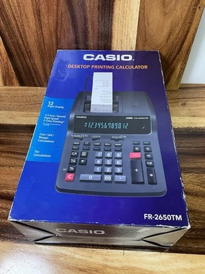 Casio FR-2650TM Desktop Printing Calculator 12 Digit Display Open Box Working - Image 1 of 4