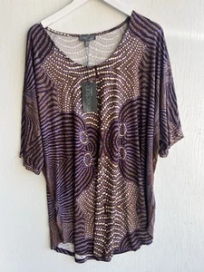 Ulla Popken Selections Plus Size 20 22 Short Sleeve Blouse NWT - Picture 1 of 7