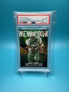 2004 Finest Curtis Martin Uncirculated Gold Xfractor 100/150 PSA 10 - Picture 1 of 2