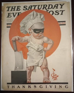 SATURDAY EVENING POST -Nov 26 1921 -J.C. LEYENDECKER -Cover Only -"Thanksgiving" - Picture 1 of 1