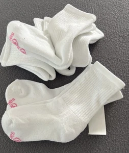 Hanes Toddler 6 Pairs White and Grey Crew Socks Toddler shoe size 4-6 NWT - Picture 1 of 6