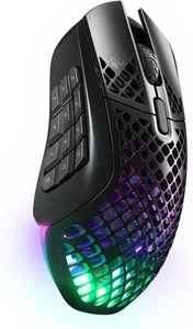 SteelSeries Aerox 9 Wireless - Holey RGB Gaming Mouse - Ultra-lightweight...  - Picture 1 of 18