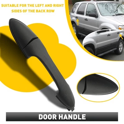 Juego de manijas de puerta para Ford Focus 2000-2007 2001 2002 exterior liso trasero negro 1 pieza Foto 1 de 4